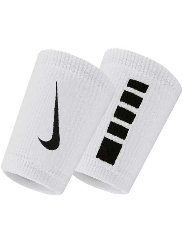 Nike Elite Doublewide Wristbands 2 vnt. balta ir juoda N1006700101OS Nike Elite Doublewide Wristbands 2 vnt. balta ir juoda N1006700101OS