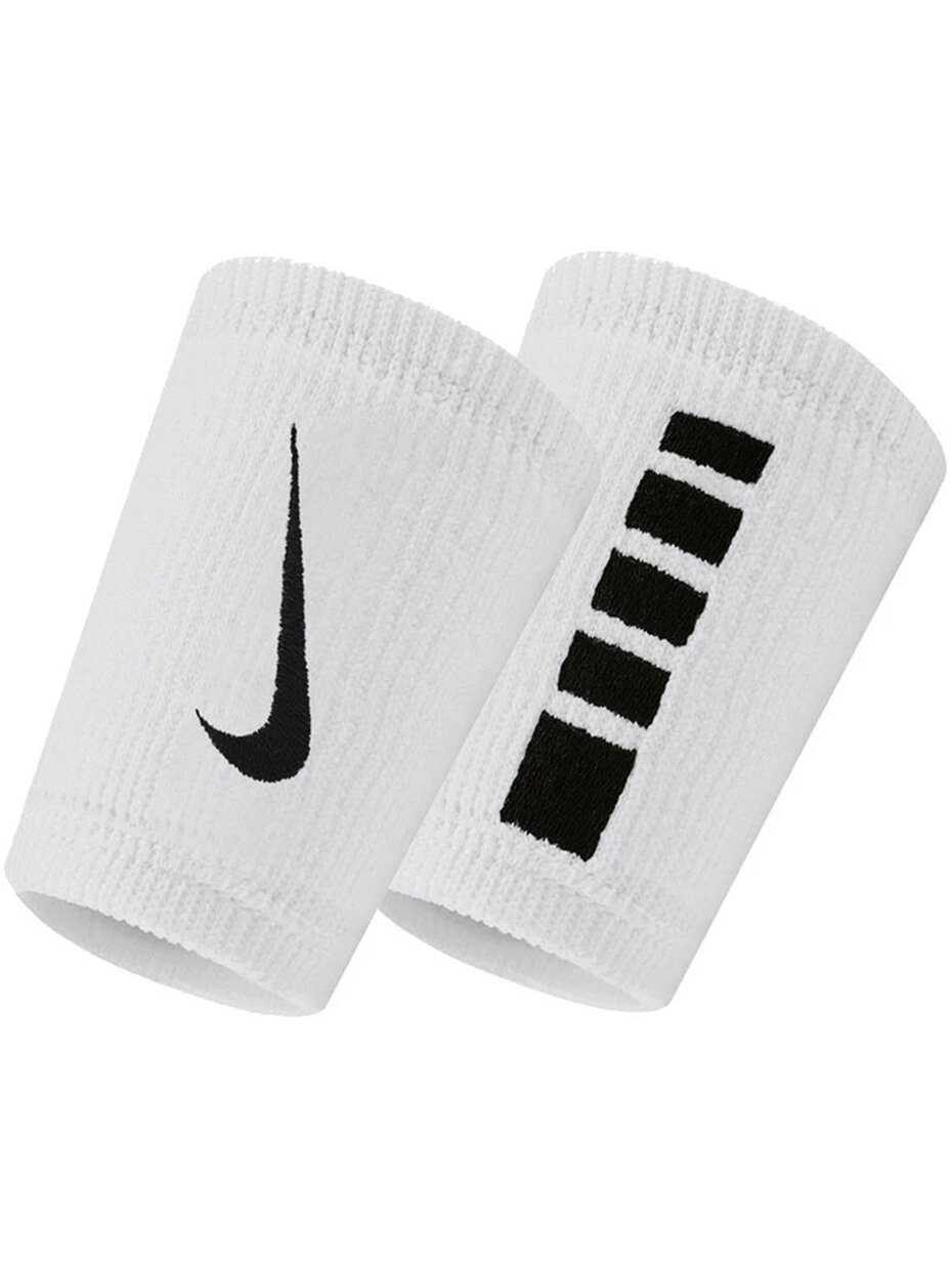 Nike Elite Doublewide Wristbands 2 vnt. balta ir juoda N1006700101OS Nike Elite Doublewide Wristbands 2 vnt. balta ir juoda N1006700101OS