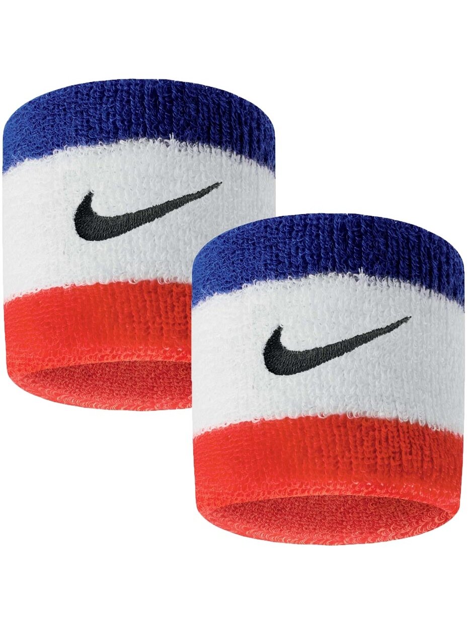 Nike Swoosh riešinės mėlyna-balta-raudona 2 vnt. N0001565620