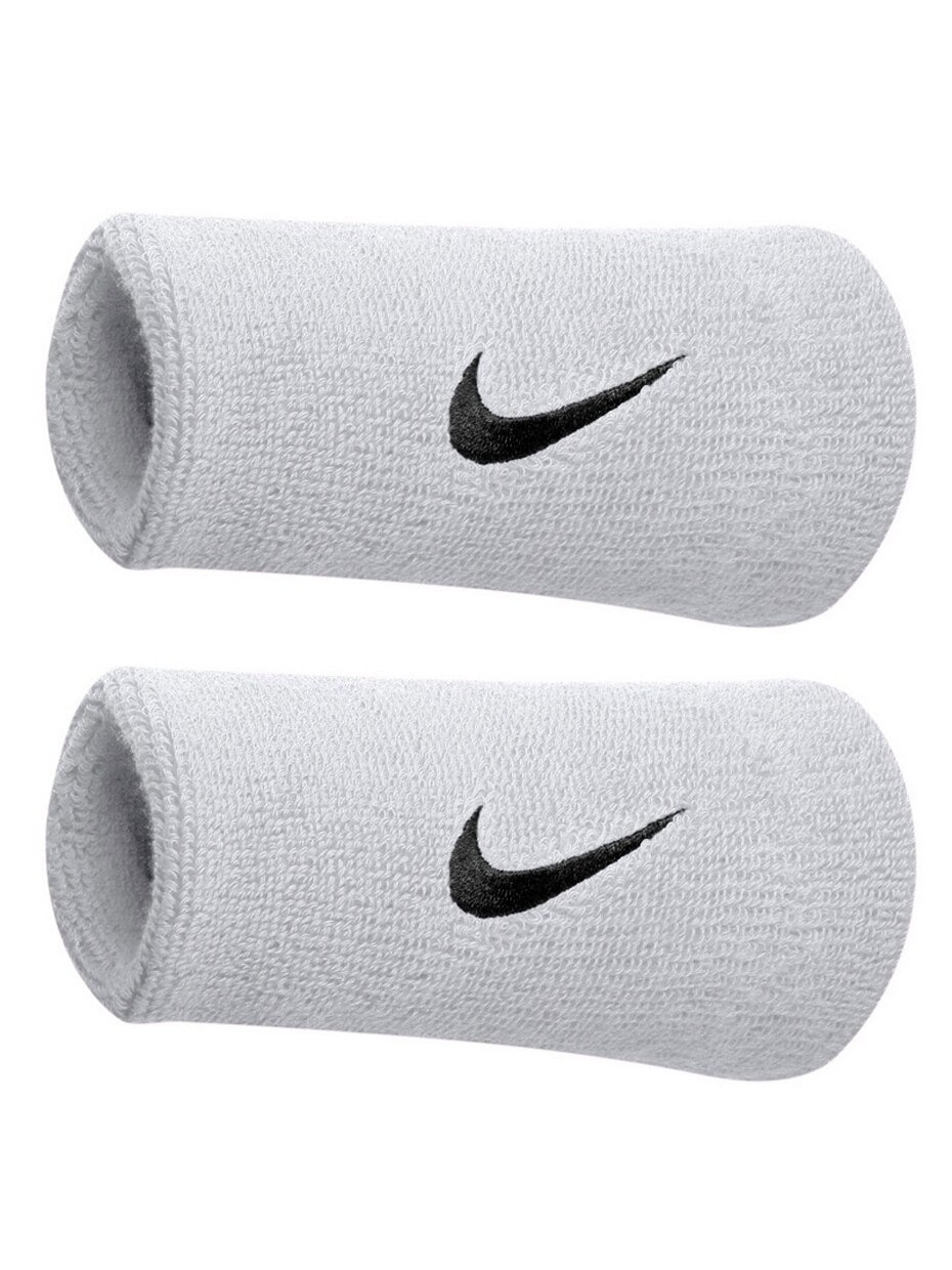 Nike plačios Swoosh Doublewide riešinės baltos 2 vnt NNN05101OS/NNN05116OS