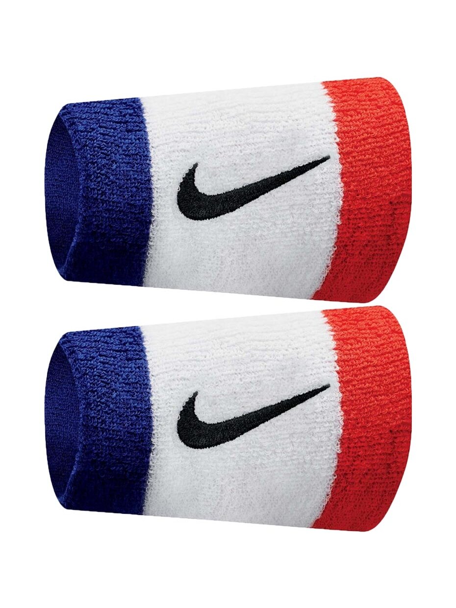 Nike plačios Swoosh apyrankės mėlyna-balta-raudona 2 vnt..N0001586620