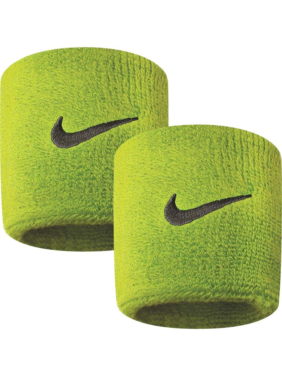 Nike Swoosh riešo apyrankės 2 vnt. žalios (limonko) NNN04710