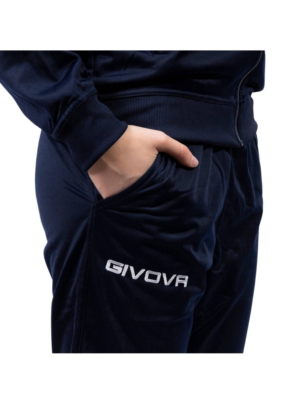 Givova Tuta Revolution sportinis kostiumas tamsiai mėlynos ir baltos spalvos TR033 0403 3