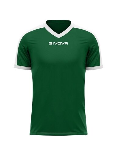 Givova Revolution Interlock marškinėliai žalia ir balta MAC04 1303