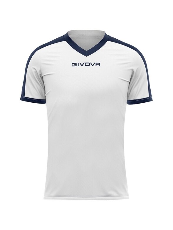 Givova Revolution Interlock marškinėliai balti ir tamsiai mėlyni MAC04 0304 1