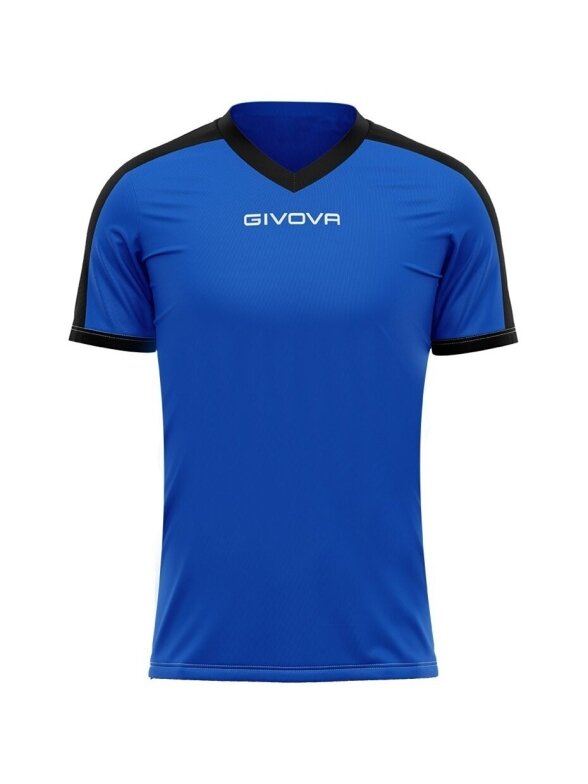 Givova Revolution Interlock marškinėliai mėlyni ir juodi MAC04 0210 2 Givova Revolution Interlock marškinėliai mėlyni ir juodi MAC04 0210 2