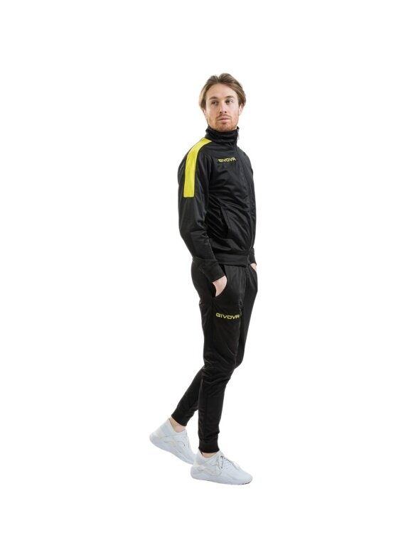 Givova Tuta Revolution sportinis kostiumas juodos ir geltonos spalvos TR033 1007