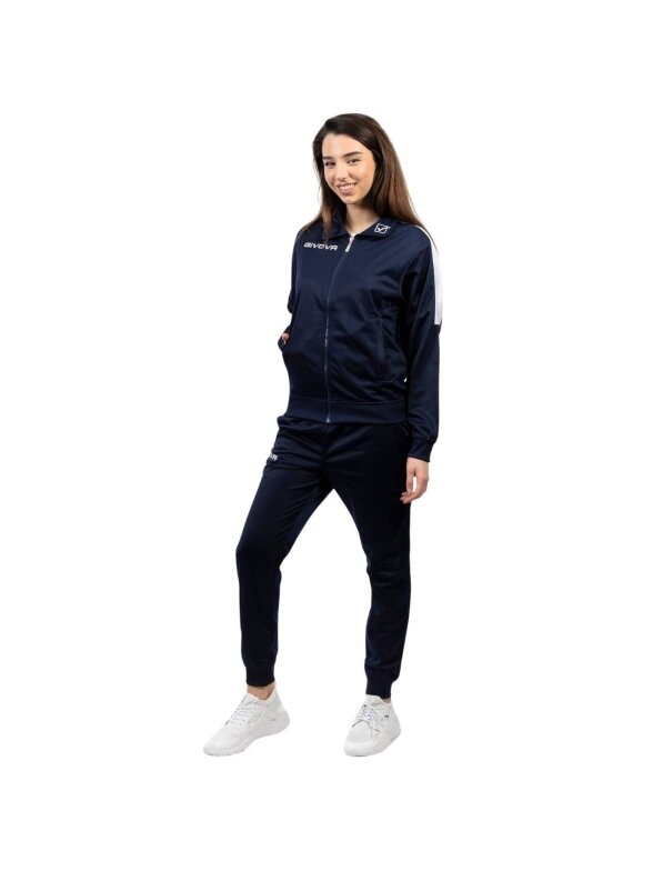 Givova Tuta Revolution sportinis kostiumas tamsiai mėlynos ir baltos spalvos TR033 0403 Givova Tuta Revolution sportinis kostiumas tamsiai mėlynos ir baltos spalvos TR033 0403