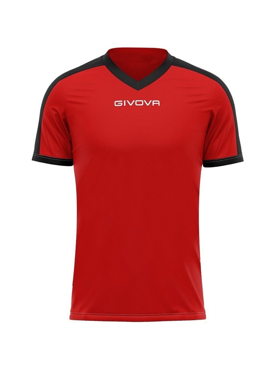 Givova Revolution Interlock marškinėliai raudoni ir juodi MAC04 1210 1