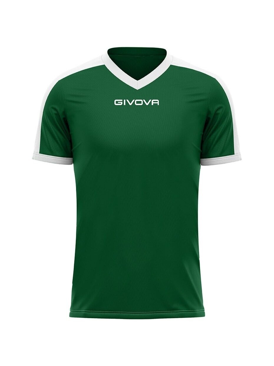 Givova Revolution Interlock marškinėliai žalia ir balta MAC04 1303 1 Givova Revolution Interlock marškinėliai žalia ir balta MAC04 1303 1