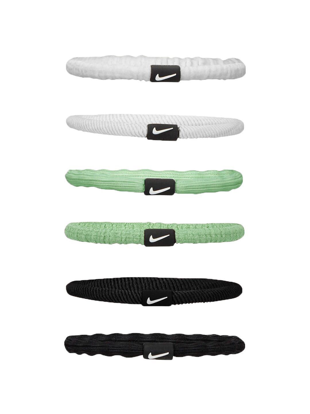 Nike Flex plaukų juostos 6 vnt. balta-žalia-juoda N1009194130OS