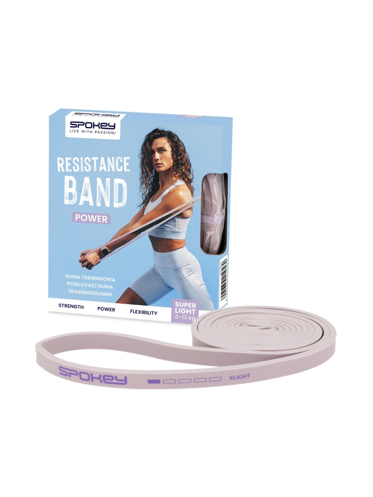 Spokey Power Super Light VT Fitness guma moterims rožinė 941956 4 Spokey Power Super Light VT Fitness guma moterims rožinė 941956 4