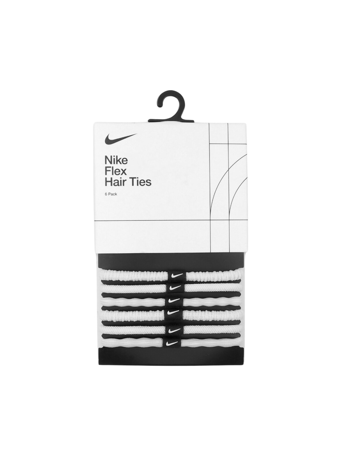 Nike Flex plaukų gumės 6 vnt. baltos Nike Flex plaukų gumės 6 vnt. baltos