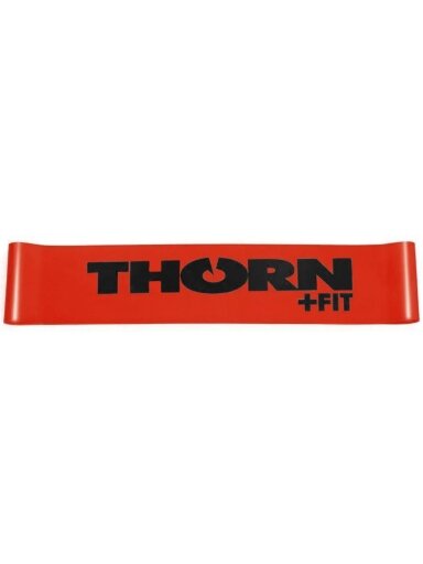 Thorn Fit atsparumo juosta mankštos juosta 500x50x0,95mm vidutinio raudonumo