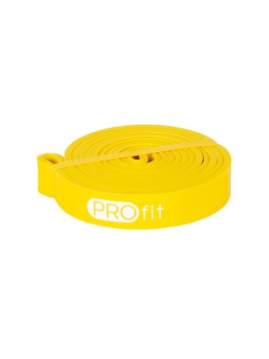 Profit pasipriešinimo guma Power Band, geltona, 208x0,45x2,2 cm, SL2607 Profit pasipriešinimo guma Power Band, geltona, 208x0,45x2,2 cm, SL2607