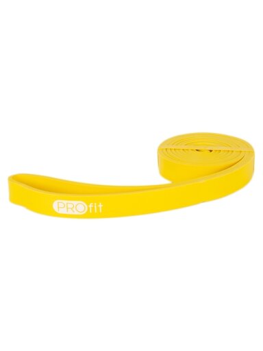 Profit pasipriešinimo guma Power Band, geltona, 208x0,45x2,2 cm, SL2607 Profit pasipriešinimo guma Power Band, geltona, 208x0,45x2,2 cm, SL2607