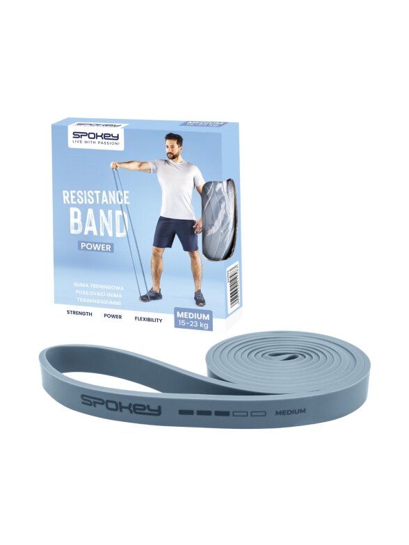 Spokey Power Fitness guma mėlyna medium 941958 3 Spokey Power Fitness guma mėlyna medium 941958 3