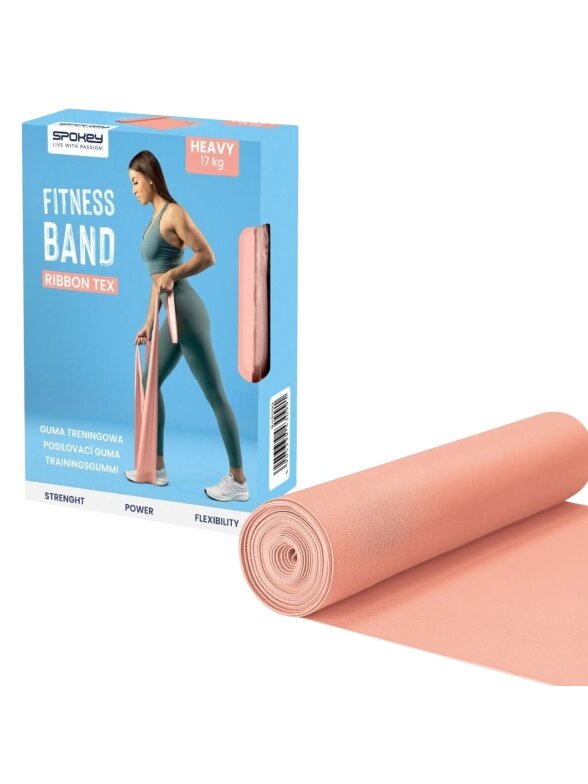 Spokey treniruočių guma Ribbon Tex hard rožinė 943099 5