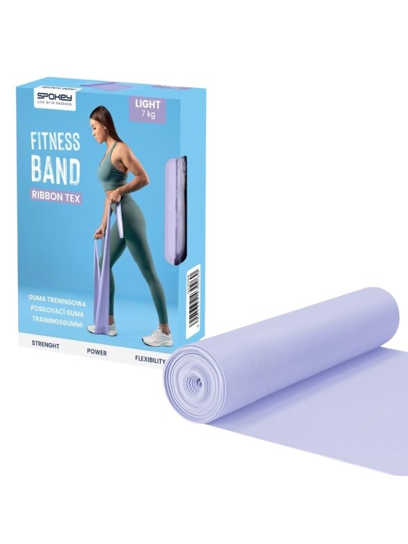 Spokey treniruočių guma Ribbon Tex light violetinė 943096 5