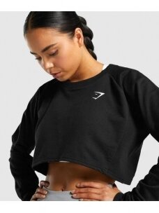 Gymshark marškinėliai ilgomis rankovėmis moterims juodi B1A4D-BBBB