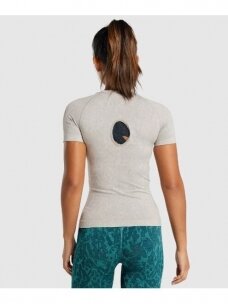 Gymshark marškinėliai moterims adapt animal print B1A7S šviesiai pilka