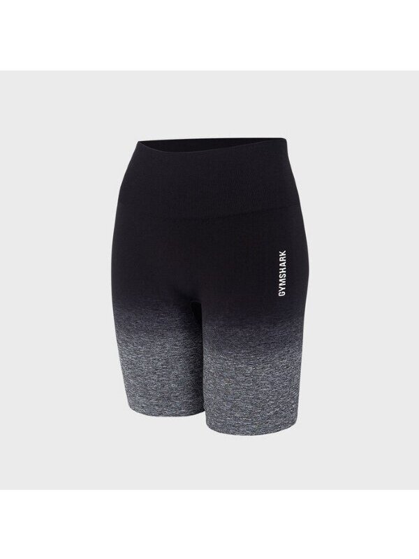Gymshark šortai moterims GLSH5545 juodi / pilki Gymshark šortai moterims GLSH5545 juodi / pilki