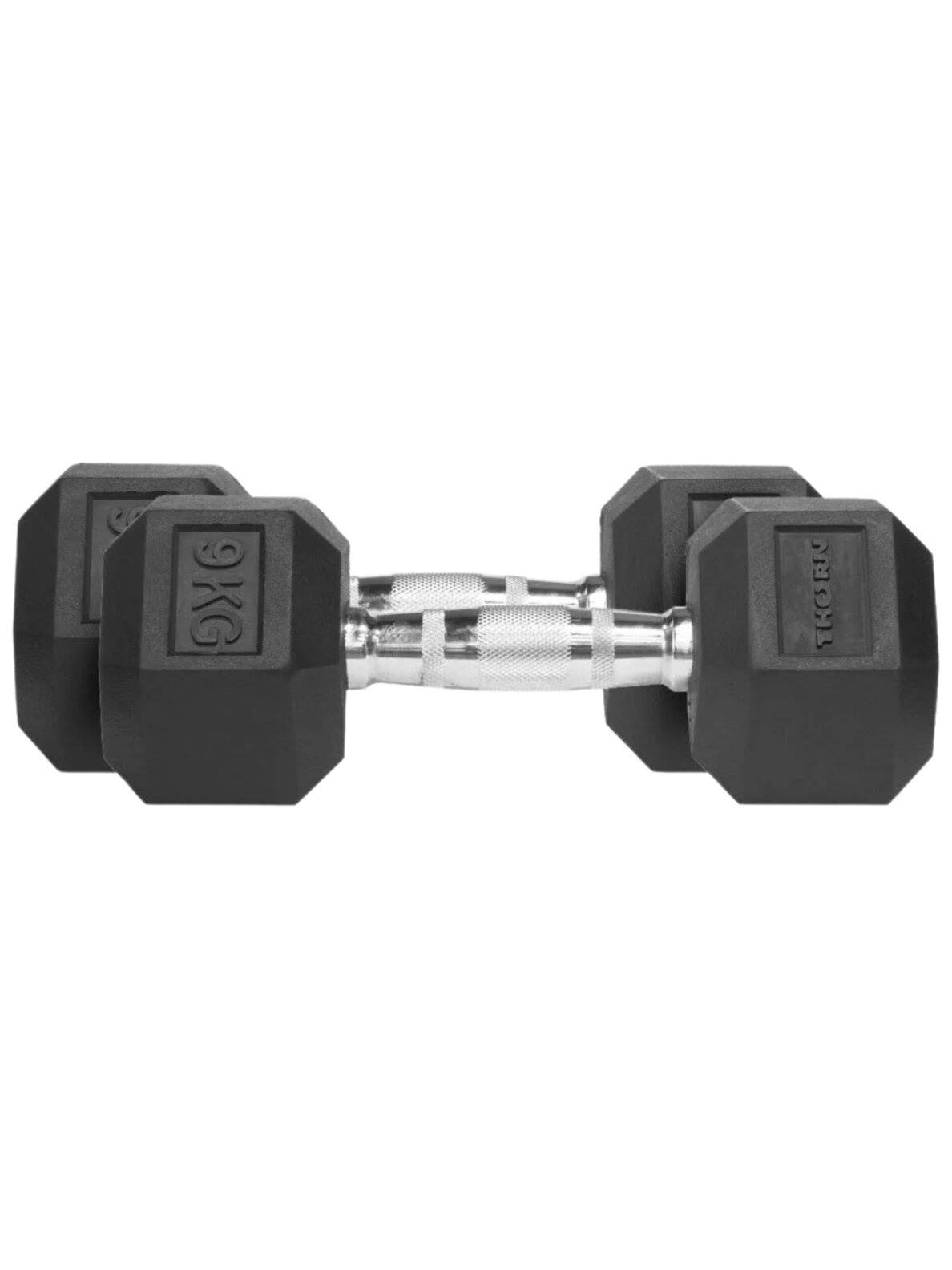 Thorn Fit Hex Rubber Hanteliai 9,0 kg x 2 vnt.