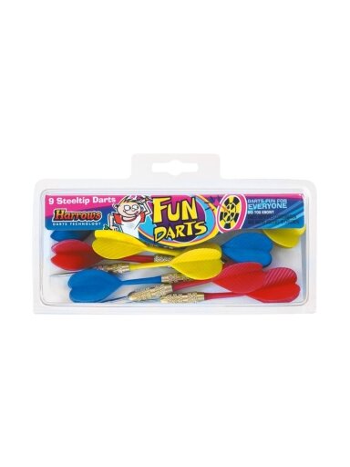 Harrows 9 Steeltip Fun Darts šipokai Harrows 9 Steeltip Fun Darts šipokai