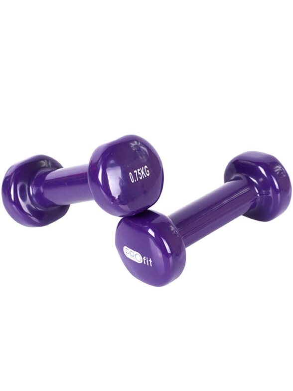 Viniliniai hanteliai Profit violetiniai 2x0,75 kg DK 4102 1 Viniliniai hanteliai Profit violetiniai 2x0,75 kg DK 4102 1