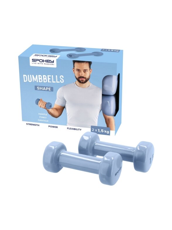 Spokey Shape viniliniai hanteliai 2x1,5 kg 941964 3 Spokey Shape viniliniai hanteliai 2x1,5 kg 941964 3