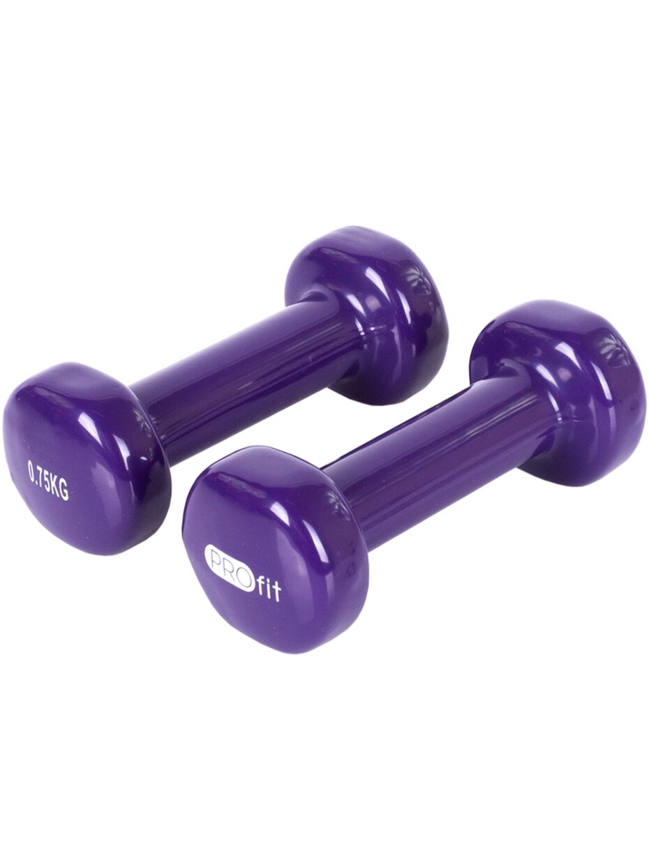 Viniliniai hanteliai Profit violetiniai 2x0,75 kg DK 4102 Viniliniai hanteliai Profit violetiniai 2x0,75 kg DK 4102