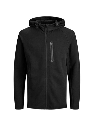 JACK & JONES JJESPORT STS VYRIŠKAS Megztinis SU UŽTRAUKTUKU JUODAS