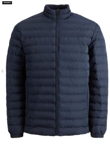 JACK & JONES  Vyriška striukė puffer collar noos PS 12217853 tamsiai mėlyna