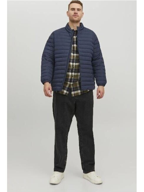 JACK & JONES  Vyriška striukė puffer collar noos PS 12217853 tamsiai mėlyna 11