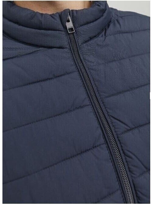 JACK & JONES  Vyriška striukė puffer collar noos PS 12217853 tamsiai mėlyna 2