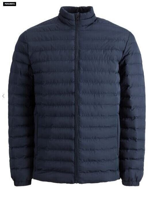 JACK & JONES  Vyriška striukė puffer collar noos PS 12217853 tamsiai mėlyna 1