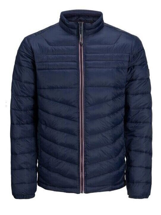 JACK & JONES Vyriška striukė puffer collar PS SN 12214532 mėlyna 1 JACK & JONES Vyriška striukė puffer collar PS SN 12214532 mėlyna 1
