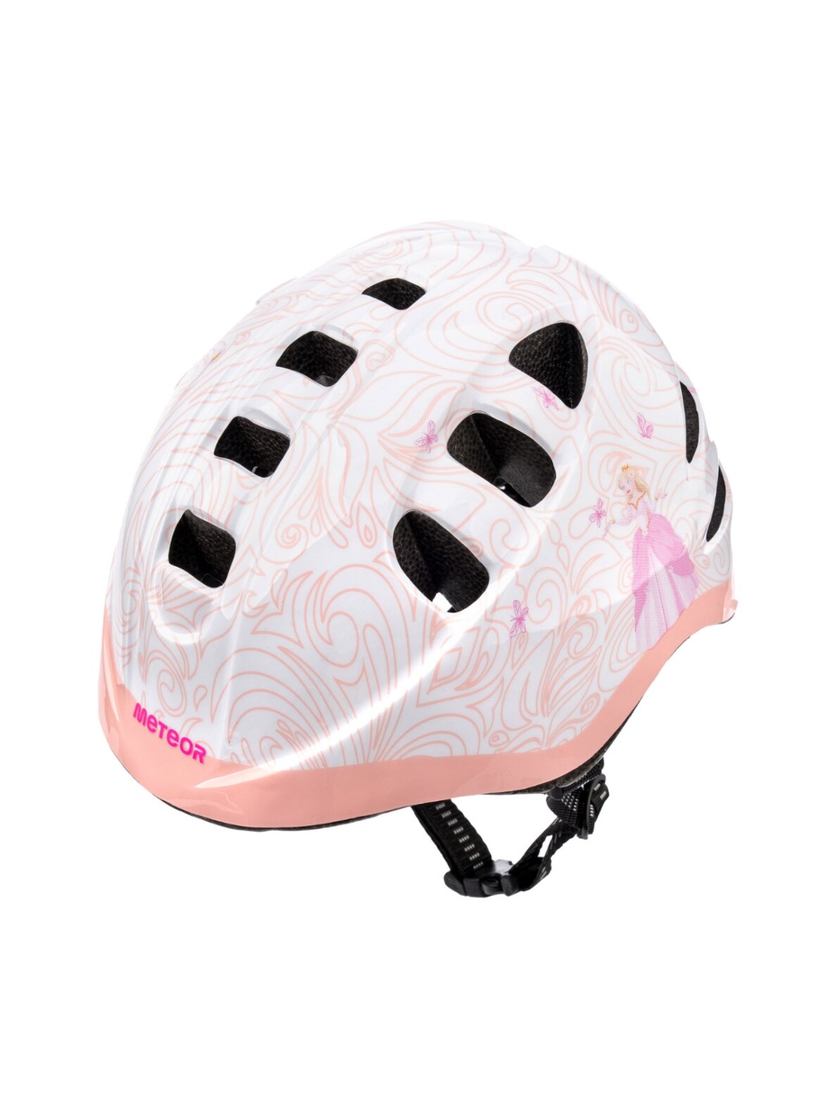 Kask Meteor MA-2 Princess vaikų dviratininkų šalmas S 48-52 cm balta-rožinė