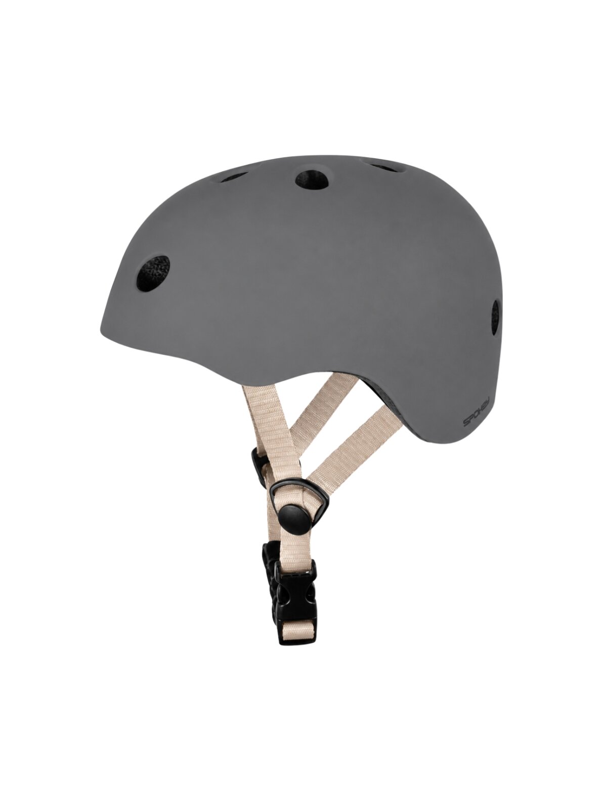 Spokey Peanut dviratininko šalmas vaikams 58-61 cm pilkas