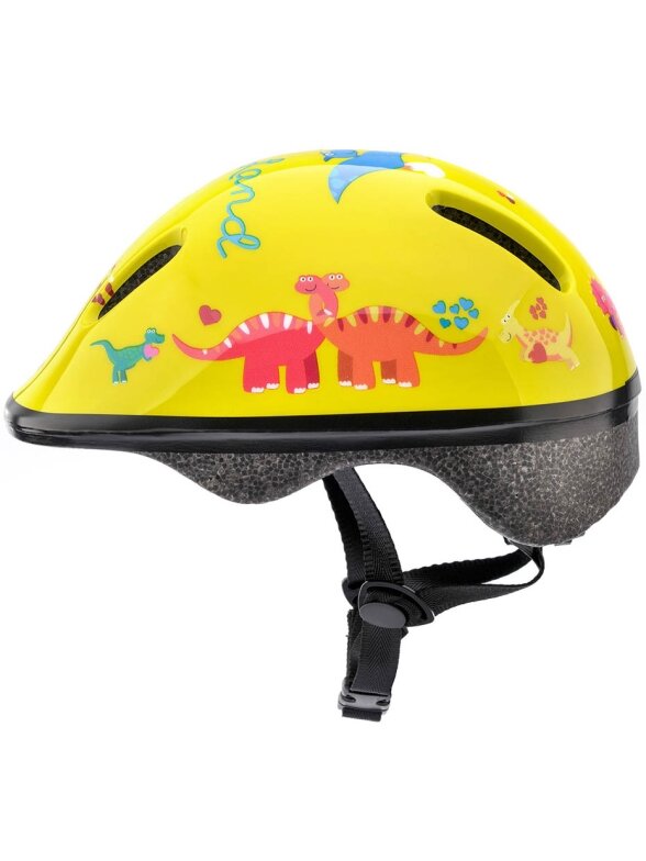 Meteor KS06 Dino dviračio šalmas dydis S 48-52 cm geltonas 24839 2