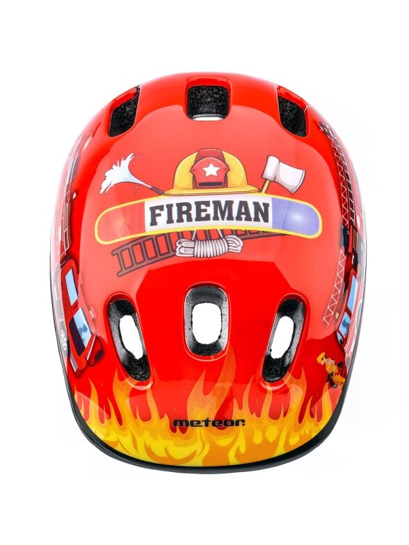 Meteor KS06 Firetracker dviračio šalmas dydis XS 44-48 cm raudonas 24836 2