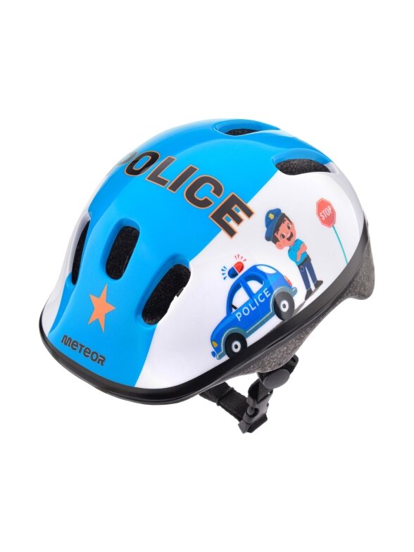 Meteor KS06 Police dviračio šalmas vaikams XS 44-48 cm Meteor KS06 Police dviračio šalmas vaikams XS 44-48 cm
