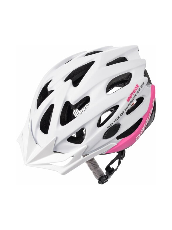 Kask rowerowy Meteor MV29 Drizzle L 58-61 cm biało-różowy 16918 Kask rowerowy Meteor MV29 Drizzle L 58-61 cm biało-różowy 16918