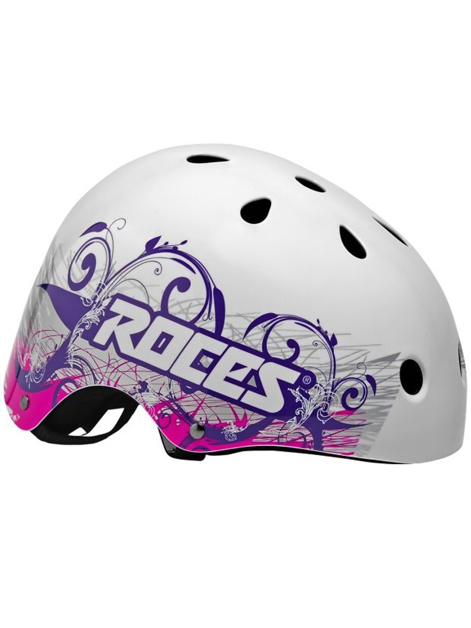 Roces Tattoo Aggressive Šalmas matinis baltas violetinis 301418 002