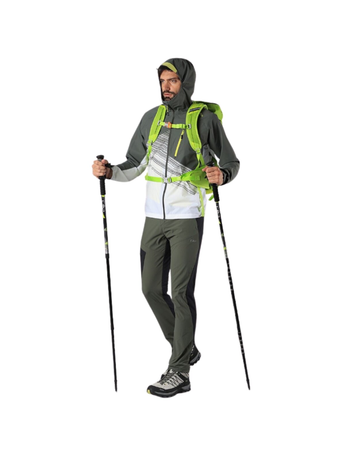 Žygio lazdos CMP Bern Trekking Poles žalios-juodos 3B36297 U911 3