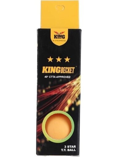 „King Becket“ stalo teniso kamuoliukų rinkinys, SK-41317 oranžinis 3vnt.