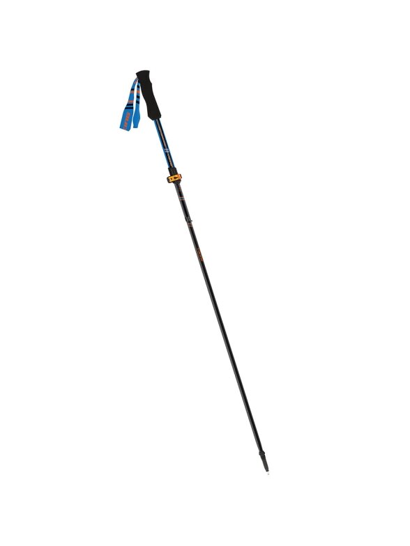 Viking Kettera Pro treko lazdos juoda-mėlyna-oranžinė 115-135 cm 610-22-7712-15-UNI