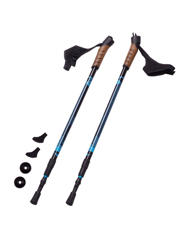 Nordic Walking Scout Bjorn lazdos, mėlynos, 3 vnt