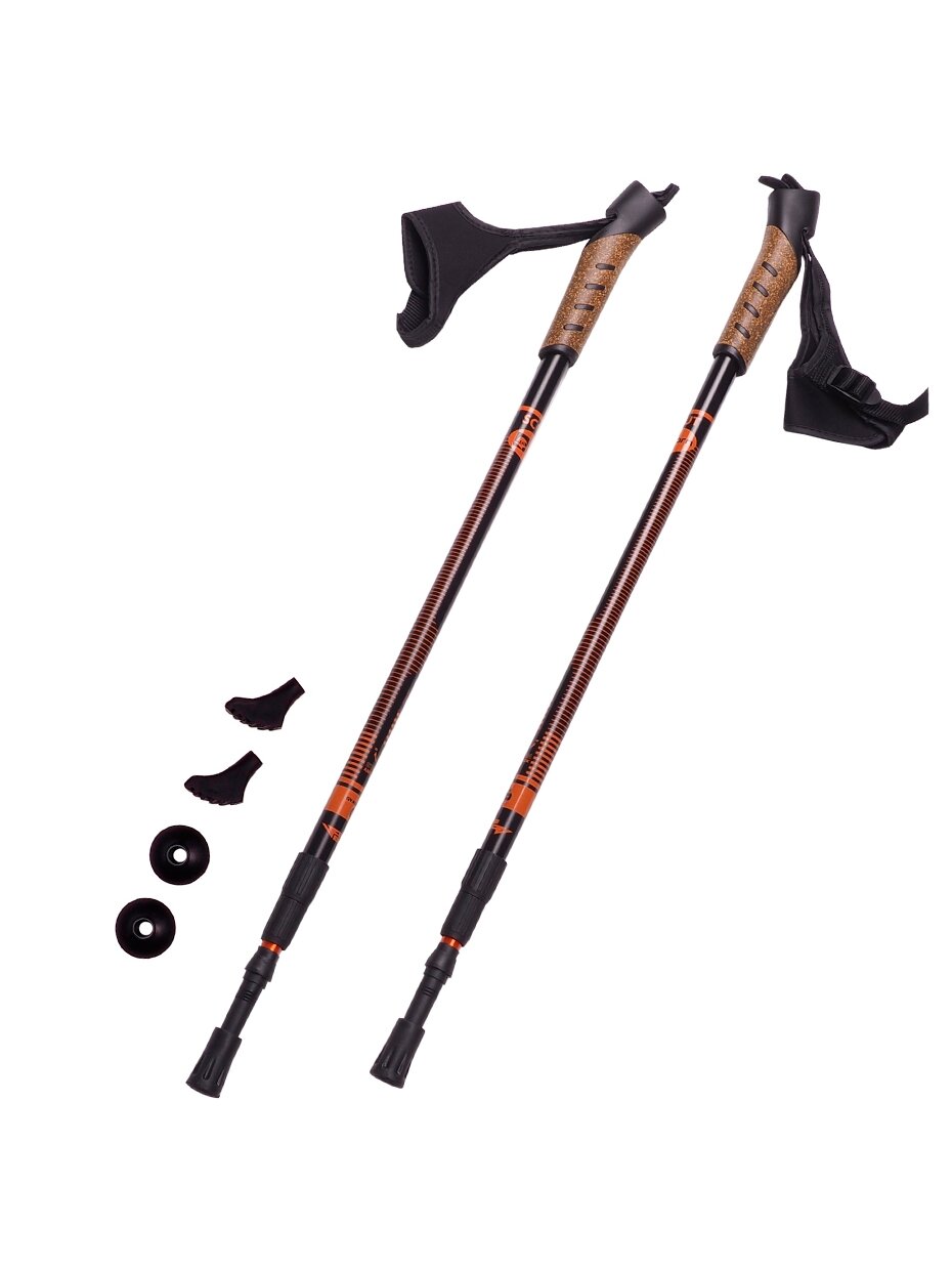 Nordic Walking Scout Bjorn lazdos, oranžinės, 3 dalių Nordic Walking Scout Bjorn lazdos, oranžinės, 3 dalių