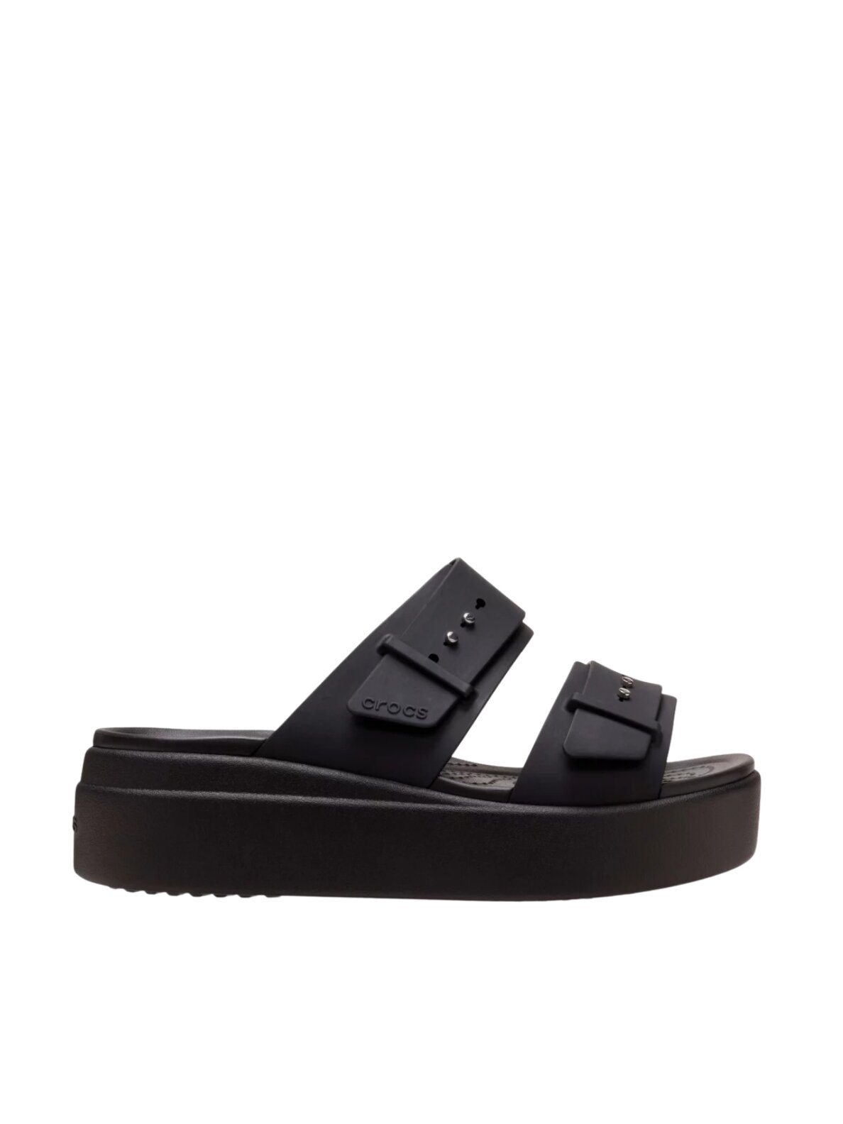 Crocs Brooklyn Low šlepetės moterims juodos